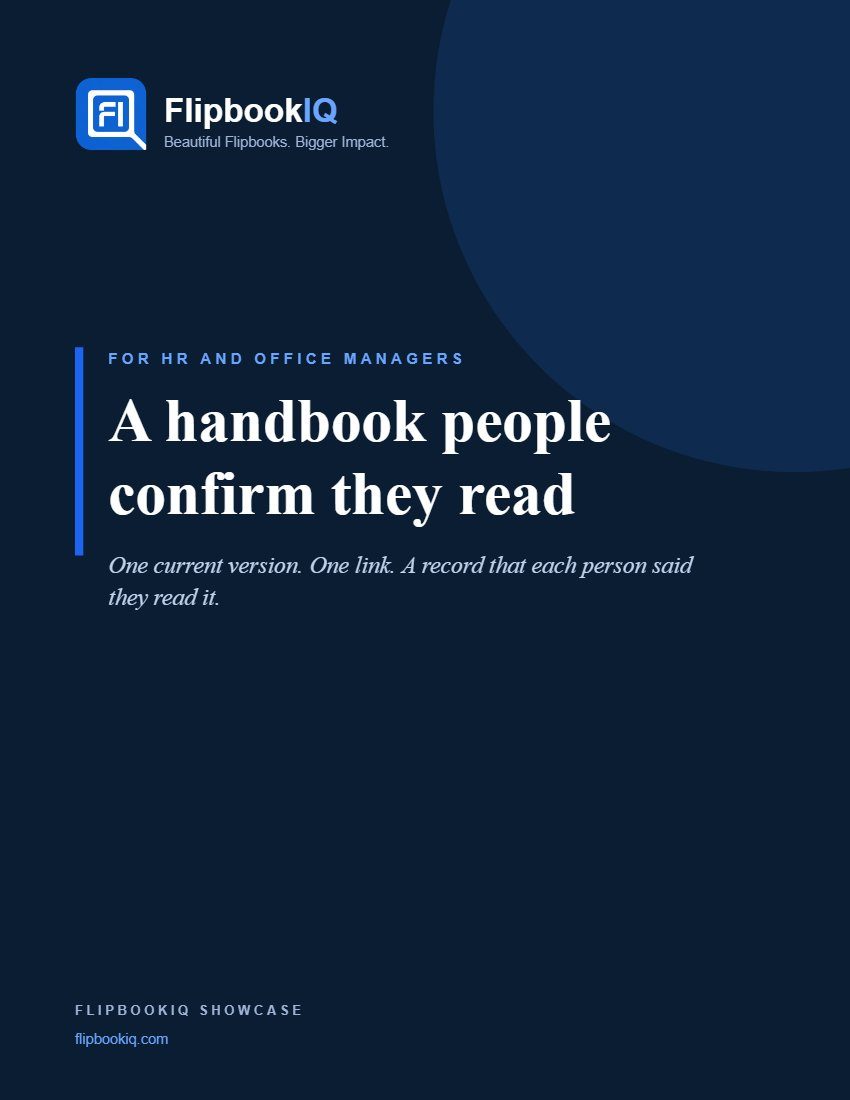 Cover of For HR: a handbook people confirm they read