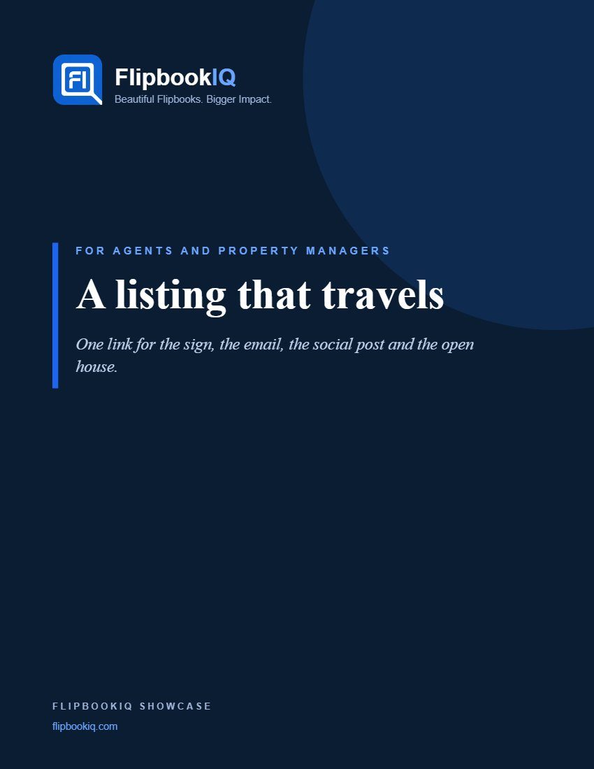 Cover of For real estate: a listing that travels